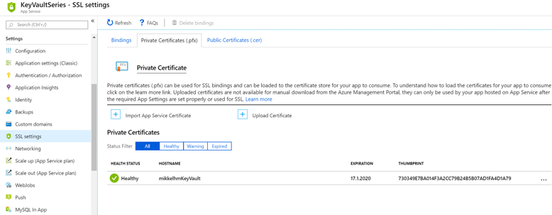 Add certificate