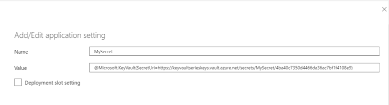 Get secret from KeyVault
